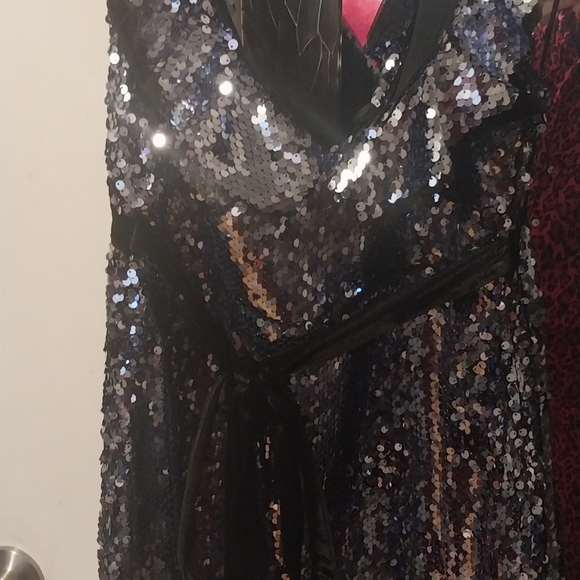 NWT/Free People sequin Siren mini dress/10 - Picture 4 of 4